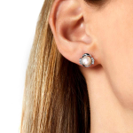 Yoko London - Trend Freshwater Pearl and Diamond Stud Earrings In White Gold